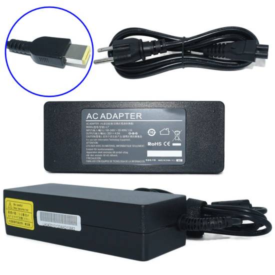 Cargador / Adaptador para Laptop AC-Lenovo-Cuadrada GENERICO de 90W 20V/4.5A - Cargador / Adaptador para Laptop AC-Lenovo-Cuadrada GENERICO de 90W 20V/4.5A -